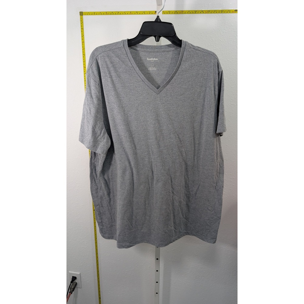 Goodfellow & Co Mens XL Gray Every Wear Tee V-Neck Short Sleeve T-Shirt Heather